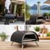 Thumbnail image #4 for Omcan Portable Stainless Steel Wood-Fired Pizza Oven with 13 x 13 Inch Stone Cooking Area
