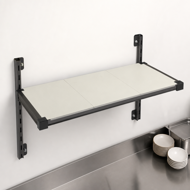 Product image #3 for Cambro Camshelving Elevation Series Wall-Mounted Solid Shelf Kit, 21 x 36 Inches, Brushed Graphite