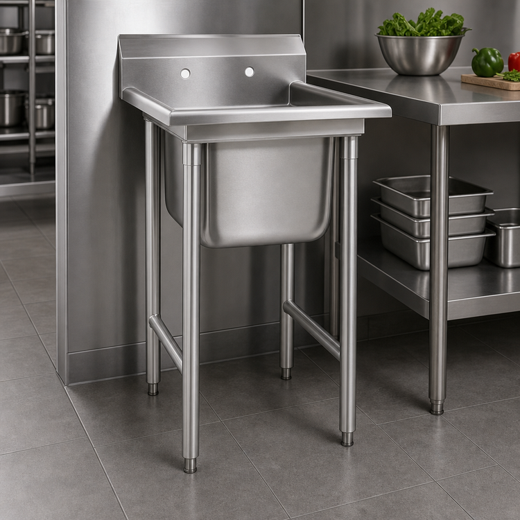 Product image #3 for Eagle Group 314 Series 1-Compartment Stainless Steel Sink with Right Drainboard