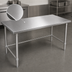 Thumbnail image #3 for John Boos Stallion 72-Inch x 36-Inch 14-Gauge Stainless Steel Top Work Table with Galvanized Legs and Safety Edge