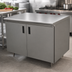 Thumbnail image #3 for Advance Tabco Special Value Economy Enclosed Work Table with Cabinet Base, 36 x 30 Inches, 304 Stainless Steel Top