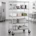Thumbnail image #3 for Metro Super Erecta 4-Shelf Chrome Wire Stem Caster Cart, 36 x 21 x 69 Inches, 900 lb Capacity