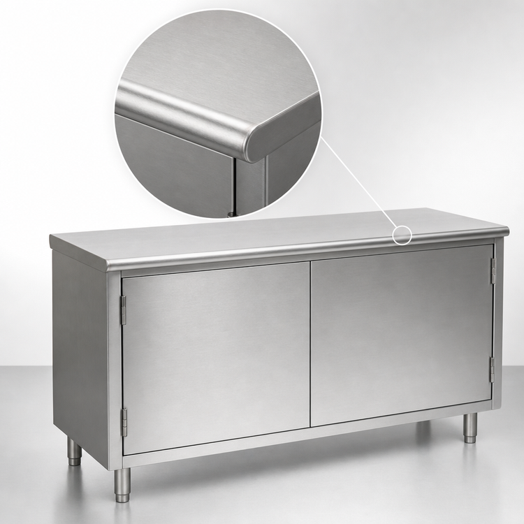 Product image #3 for Spec-Master Stainless Steel Plate Cabinet with Hinged Doors, 48 x 18 Inches
