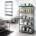 Thumbnail image #3 for Quantum 5-Tier Stationary Wire Plastic Mat Shelving Unit, 24 x 18 x 86 Inches, Green Epoxy Coated