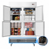 Thumbnail image #3 for KoolMore 2-Section Reach-In Freezer, 47 Cu. Ft., Bottom-Mount Self-Contained, Solid Half Doors, Stainless Steel