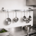 Thumbnail image #3 for John Boos Wall-Mount Single-Bar Stainless Steel Pot Rack with 6 Double Hooks, 72 Inch