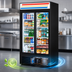Thumbnail image #3 for True 2-Section Sliding Glass Door Merchandiser Refrigerator with 8 Shelves and LED Lighting