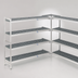 Thumbnail image #3 for Fermostock 4-Tier Perforated Corner Expansion Polymer Shelving Unit, 83