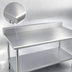 Thumbnail image #3 for 48 Inch x 24 Inch 18 Gauge 400-Series Stainless Steel Work Table with 5 Inch Backsplash and Adjustable Undershelf