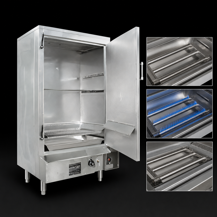 Product image #3 for MasterRange 24-Inch Natural Gas Smokehouse Smoker with Left-Hinged Door and 3 Burners