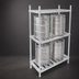 Thumbnail image #3 for John Boos Aluminum Keg Rack, 60 Inches W x 20 Inches D x 76 Inches H, 6-Keg Capacity