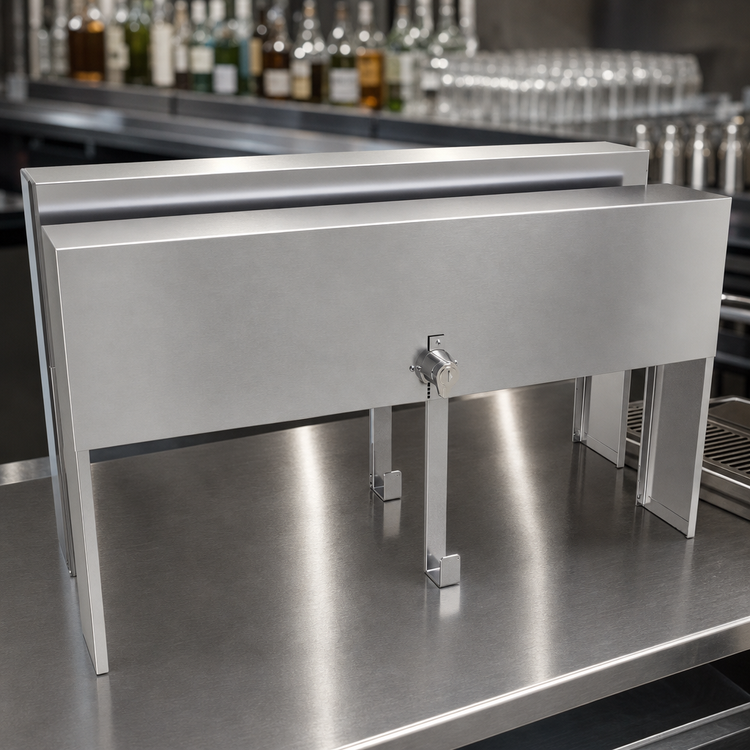 Product image #3 for Glastender 19-Inch Double Speed Rail Locking Cover, Stainless Steel