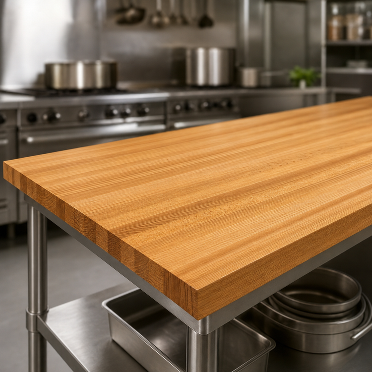 Product image #3 for John Boos Appalachian Red Oak Edge Grain Island Countertop, 144" W x 36" D x 1-1/2" Thick, Varnique Finish