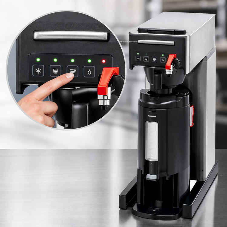 Product image #3 for Bloomfield E.B.C. Single Automatic Thermal Coffee Brewer with Hot Water Faucet, 120V