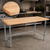 Thumbnail image #3 for John Boos HNB17 96 x 36 Inch Wood Top Work Table with Galvanized Base