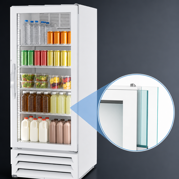 Product image #3 for Beverage-Air MarketMax 1-Section White Glass Door Merchandiser Refrigerator, 12.06 Cu. Ft., Bottom-Mount