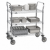 Thumbnail image #3 for Metro Super Erecta SP Heavy Duty 3-Shelf Stainless Finish Utility Bus Cart, 60 x 24 x 39 Inches
