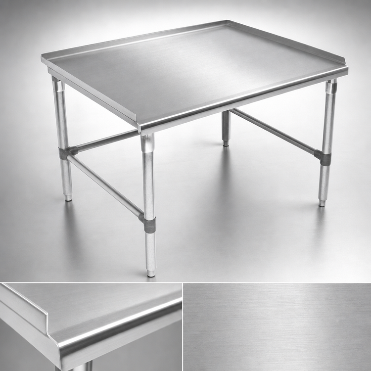 Product image #3 for John Boos Stainless Steel Equipment Stand, 24"W x 30"D x 24"H, 16-Gauge Top