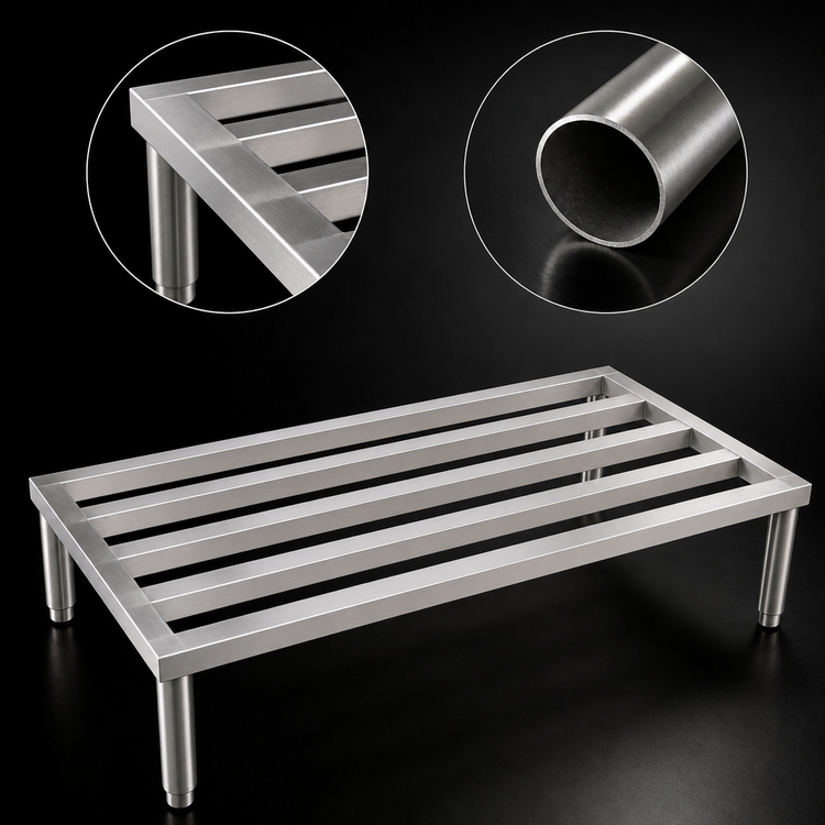 Product image #4 for John Boos 1-Tier Stainless Steel Dunnage Rack, 59 x 24 x 12 Inches