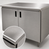 Thumbnail image #3 for Advance Tabco 60-Inch x 24-Inch Enclosed Work Table with Cabinet Base and Hinged Doors, 14-Gauge 304 Stainless Steel Top