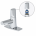 Thumbnail image #3 for T&S Brass LakeCrest Aesthetic Single Hole Deck Mount Metering Lavatory Faucet with 4-Inch Deck Plate, Polished Chrome
