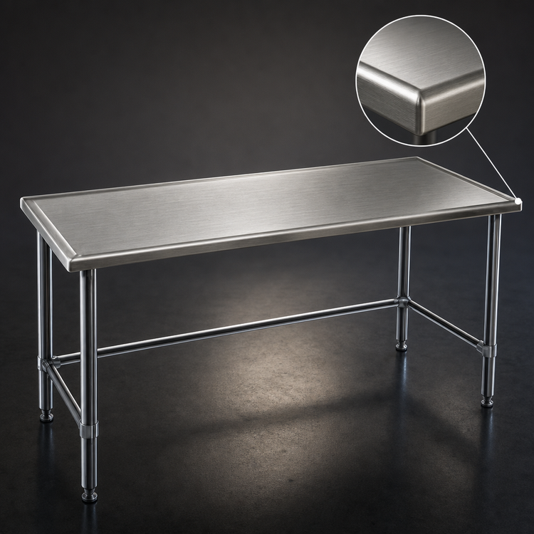 Product image #3 for Eagle Spec-Master Marine Series 144-Inch x 36-Inch 14-Gauge Stainless Steel Work Table with Marine Edge