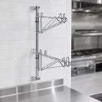 Thumbnail image #3 for Metro Super Erecta AW23C 14-Inch Chrome-Plated Post-Type Wall Mount Mid Unit for Two Shelf Tiers
