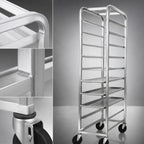 Thumbnail image #3 for Channel Manufacturing 518AP6 All-Welded Aluminum Platter Rack, 11-Capacity, 12.5-Inch Platters, 5-Inch Spacing, Casters