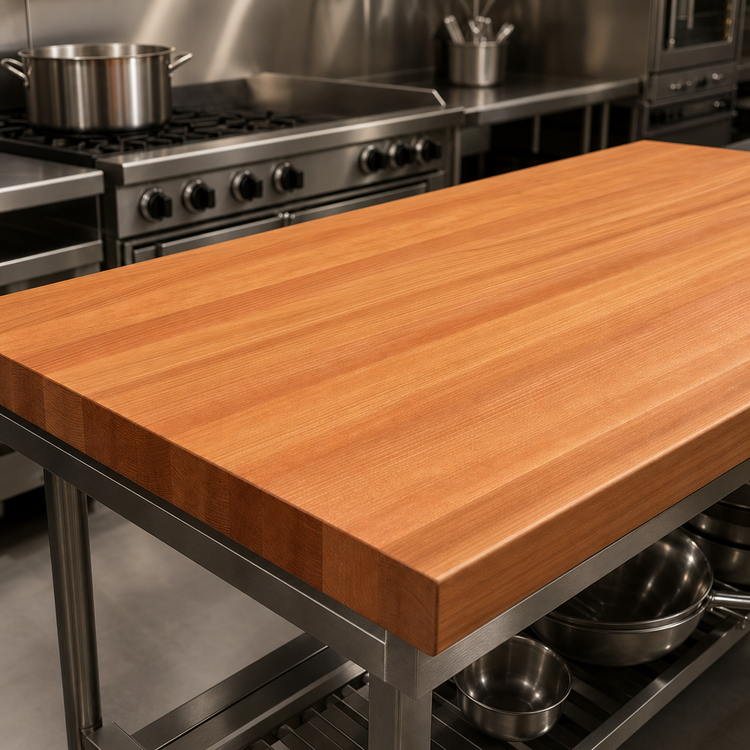 Product image #3 for Boos Block American Cherry Edge Grain Kitchen Countertop, 108 x 48 x 2-1/4 Inches, Varnique Finish