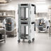 Thumbnail image #4 for Metro HotBlox™ Wide 16-Pan Mobile Pass-Thru Dual-Cavity Insulated Holding Cabinet with Clear Front and Rear Doors, Analog Control