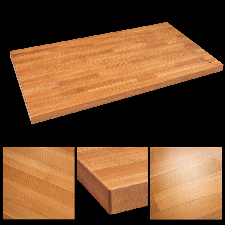 Product image #3 for John Boos Boos Block Blended Edge Grain American Cherry Kitchen Countertop, 144 x 36 x 1-1/2 Inches, Flat