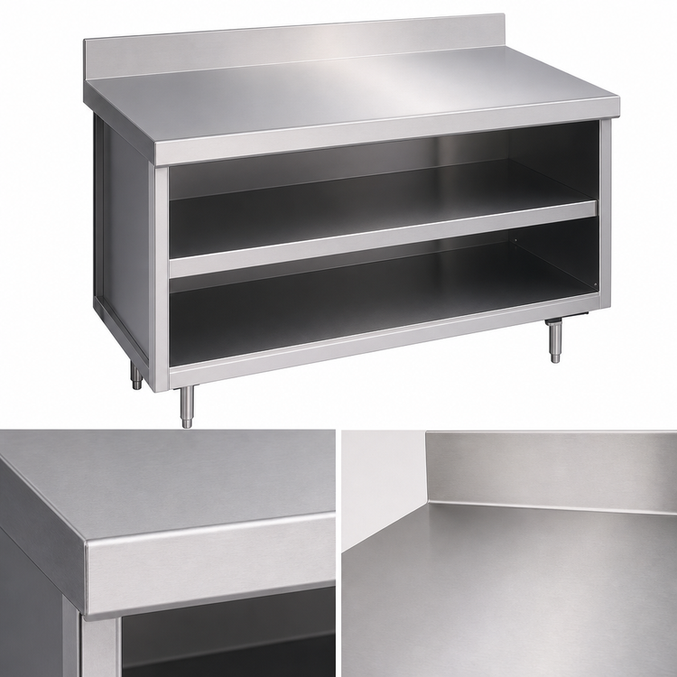 Product image #3 for La Rosa Refrigeration 42" x 28" Open Shelf Utility Stand with 304 Stainless Steel Top