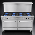 Thumbnail image #3 for Southbend Ultimate 60-Inch Gas Restaurant Range with 8 Open Burners, Hi-Shelf and 2 Cabinets