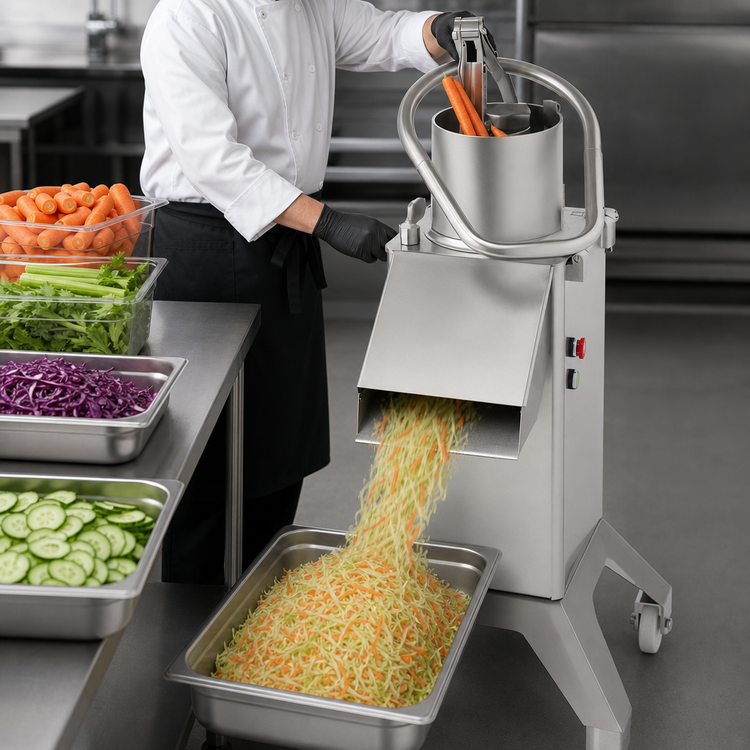 Product image #3 for Hobart FP300I-1 Floor Model Continuous-Feed Commercial Food Processor, 88 lb./Minute, 1 HP
