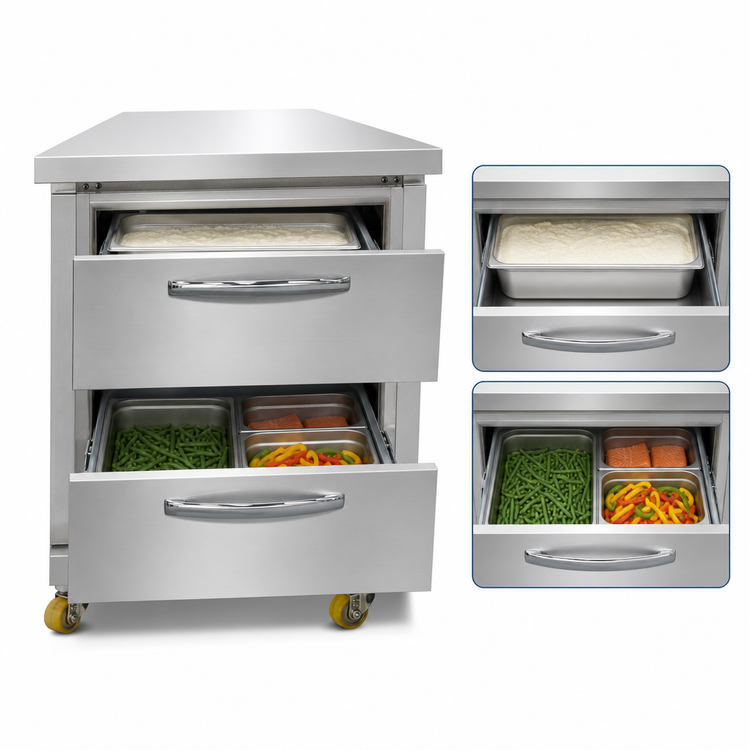 Product image #3 for Continental Refrigerator Designer Line DF32N-U-D 32"W One-Section Undercounter Freezer with Two Drawers