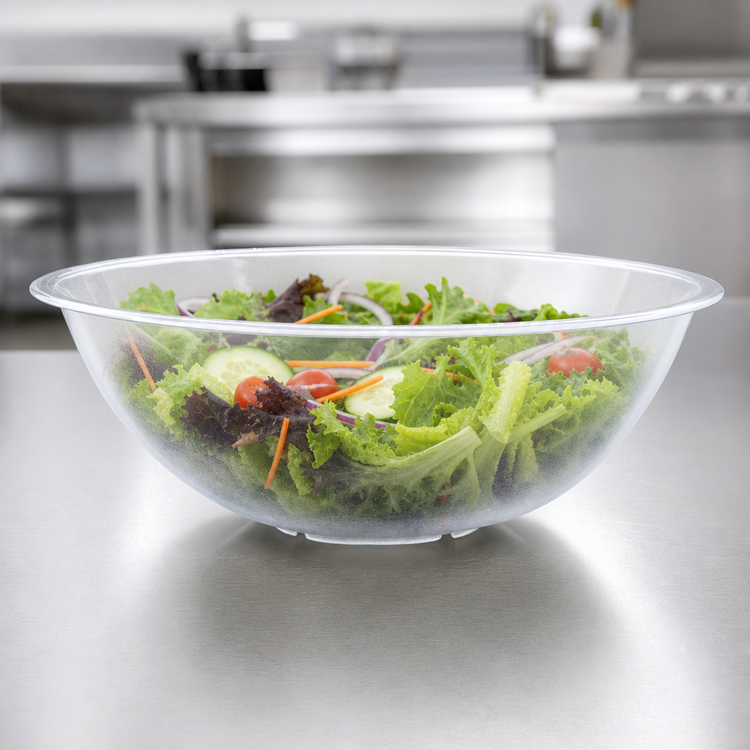 Product image #4 for Winco PBB-15 Pebbled Clear Polycarbonate Round Bowl, 15-3/4 Inch