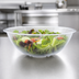 Thumbnail image #4 for Winco PBB-15 Pebbled Clear Polycarbonate Round Bowl, 15-3/4 Inch
