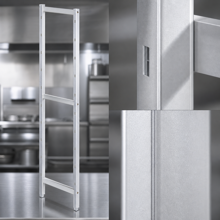 Product image #3 for Fermostock 83-Inch Stationary Modular Shelving Upright, 14-Inch Deep, Aluminum