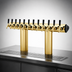 Thumbnail image #3 for Perlick Winged Bridge Glycol-Cooled Countertop Draft Tower, 12 Faucets, Tarnish-Free Brass
