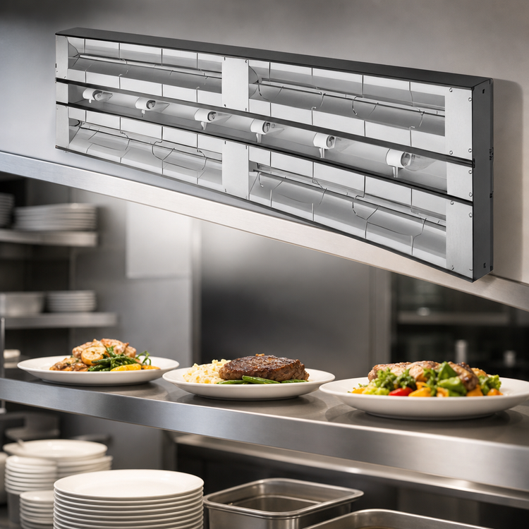 Product image #3 for Hatco Glo-Ray® 30-Inch Unlighted Dual Infrared Strip Heater, Aluminum, 3-Inch Spacer, 1650 Watts