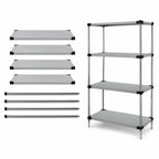 Thumbnail image #3 for Quantum WRS4-54-2472SS 4-Shelf Solid Stainless Steel Shelving Starter Kit, 72 x 24 x 54 Inches, Stationary