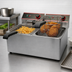Thumbnail image #3 for Winco EFT-32 Electric Countertop Double-Well Deep Fryer, 32 lb Total Oil Capacity
