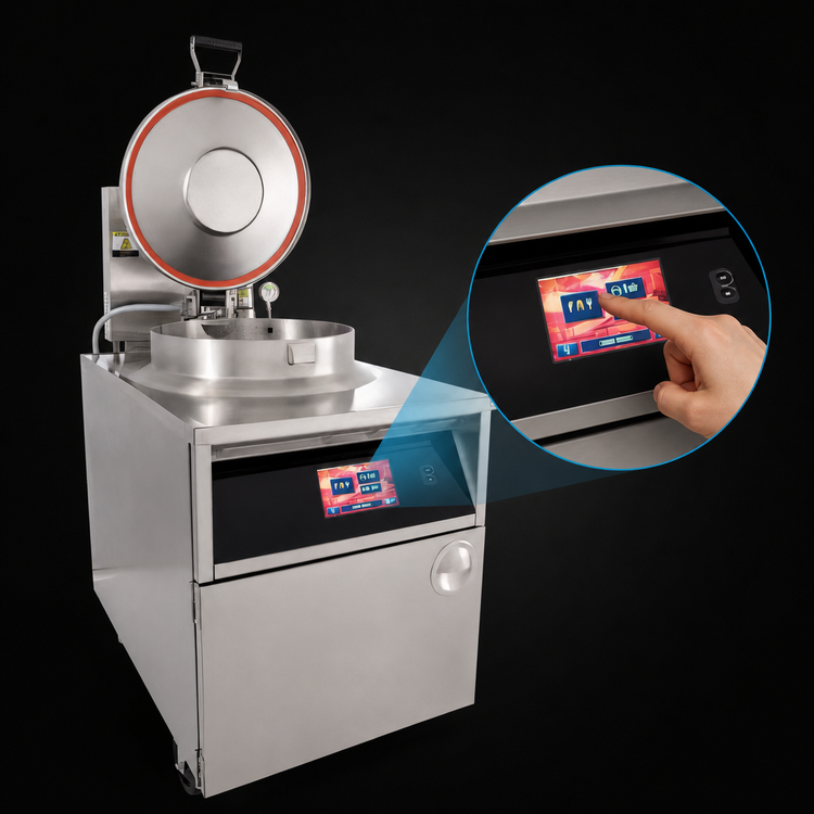 Product image #3 for BKI FKM-TC Extra Large Volume Electric Pressure Fryer with Touchscreen Controls