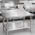Thumbnail image #3 for Spec-Master Marine Series 108-Inch x 24-Inch Stainless Steel Work Table with 4-1/2-Inch Backsplash and Undershelf