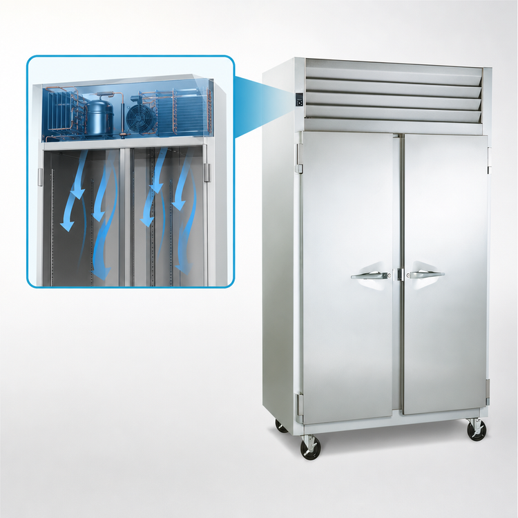 Product image #3 for Traulsen Dealer's Choice G Series 2-Section Reach-In Freezer with Full-Height Solid Doors, Right/Right Hinged