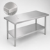 Thumbnail image #3 for John Boos Stallion Budget Stainless Steel Work Table, 30 x 24 Inches, Flat Top with Adjustable Undershelf