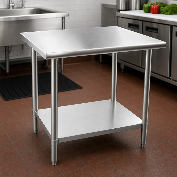 Product image #3 for Eagle Group BlendPort® EL Series 30" x 30" Stainless Steel Flat Top Work Table with Galvanized Undershelf