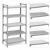 Thumbnail image #4 for Cambro Camshelving Premium 30-Inch Wide x 21-Inch Deep 5-Shelf Vented & Solid Polymer Shelf Kit, Speckled Gray