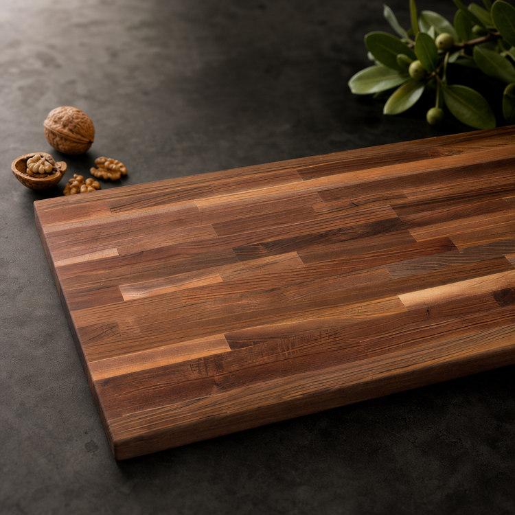 Product image #3 for John Boos Boos Block Blended Rails Edge Grain American Black Walnut Kitchen Countertop, 144 x 25 x 1-1/2 Inch, Oil Finish