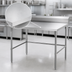 Thumbnail image #3 for Sapphire 30-Inch x 30-Inch Stainless Steel Corner Work Table with 5-Inch Backsplash and Open Base